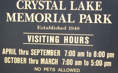 Crystal Lake sign